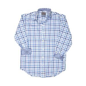 Thomas Deam Boys Plaid Button Down Shirt Blue Size 8